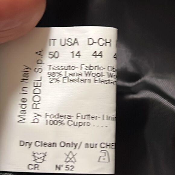 Cinzia Rocca herringbone wool blend blazer    Size 14 - Picture 8 of 9
